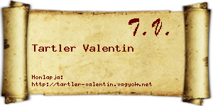 Tartler Valentin névjegykártya